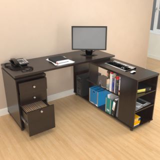 Inval L Desk with Shelves ET 3215