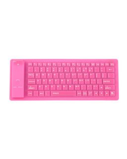 Silicone Travel Keyboard, Pink