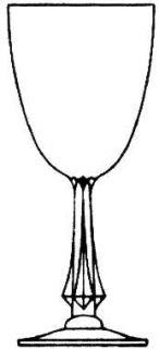 Tiffin Franciscan 17434 Water Goblet   Stem #17434         Clear, Plain