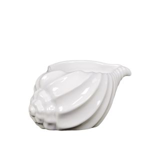 Urban Trends White Ceramic Decorative Shell (White Material CeramicSizes 5 inches high x 6.5 inches wide x 7.5 inches long For decorative purposes onlyDoes not hold waterModel UTC73100 CeramicSizes 5 inches high x 6.5 inches wide x 7.5 inches long For