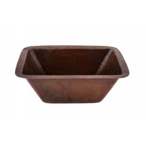 Premier Copper Products BRECDB3 Universal Rectangle Hammered Copper Prep Sink