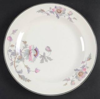 Salem Bryn Mawr Luncheon Plate, Fine China Dinnerware   Gray/Lavender Flower,Off