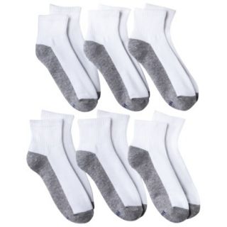 Hanes Boys 7 Pack Socks   White M