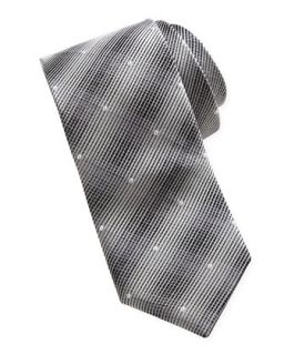 Narrow Stripe Contrast Tail Tie, Black/Gray
