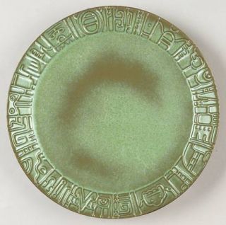 Frankoma Mayan Aztec (Prairie Green) Dinner Plate, Fine China Dinnerware   Prair