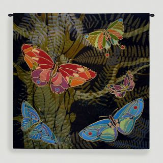 Woodland Butterfly Tapestry Wall Hanging   World Market