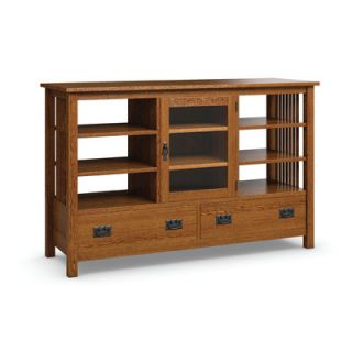 Caravel Mission Hills Entertainment Console Two Drawers, One Glass Door, Six 