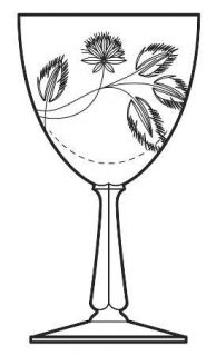 Fostoria Wildwood Clear (Cut) Water Goblet   Stem #6071, Cut #854
