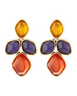 Multicolor Stone Drop Earrings