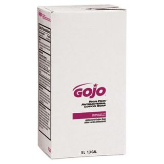 Gojo Rich Pink Antibacterial Lotion Soap Refill, 5000 mL, Floral