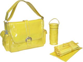 Womens Kalencom Laminated Buckle Bag   Yellow Corduroy Diaper Bags