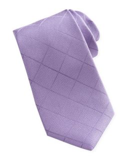 Square Jacquard Contrast Tail Tie, Lavender/Black