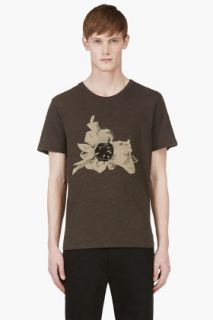 Rag And Bone Charcoal Flower T_shirt