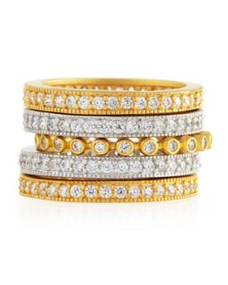 Mixed Stackable Cubic Zirconia Rings