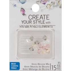 Jolees Jewels 6mm Star Mix Bicone Beads (pack Of 15)
