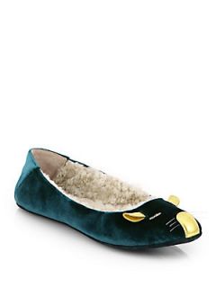 Marc by Marc Jacobs Sleeping Mouse Velvet Slippers