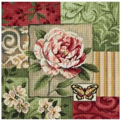 Classic Impressions Needlepoint Kit 14x14 Stitched In Thread