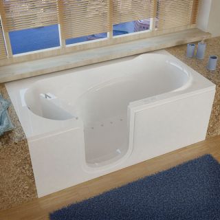 Mountain Home 30x60 Left Drain White Air Therapy Step In Bathtub