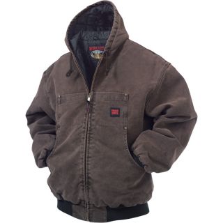 Tough Duck Washed Hooded Bomber   M, Chestnut