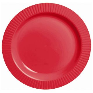 Red Premium Plastic Banquet Dinner Plates
