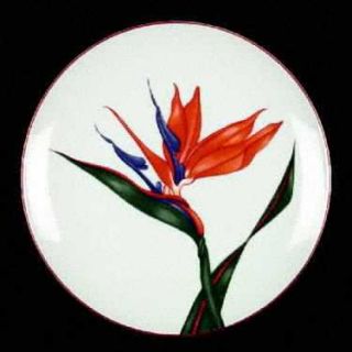 Fitz & Floyd Bird Of Paradise (White Background) Salad Plate, Fine China Dinnerw