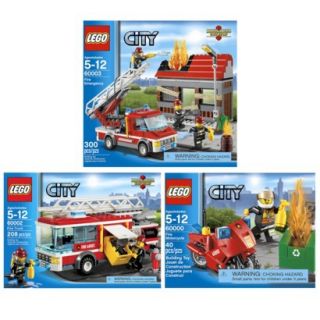 LEGO City Fire Motorcycle, Fire Truck and Fire Emergency Bundle