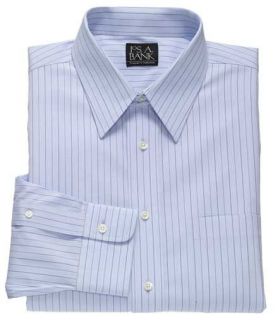 Traveler Tailored Fit Point Collar Pinpoint Stripe Dress Shirt JoS. A. Bank