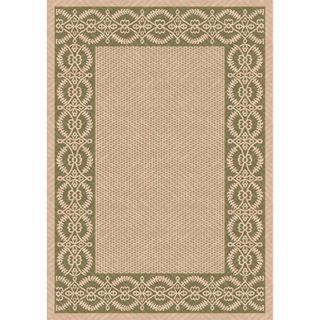 Indoor/ Outoor Patio Barrymore Beige And Green Area Rug (27 X 511)