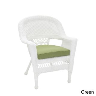 White Wicker Chair With Cushion
