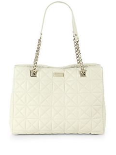 Kate Spade New York Sedgwick Place Phoebe Quilted Tote   Cream Champagne