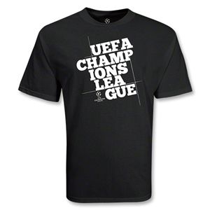 Euro 2012   UEFA Champions League Block Logo T Shirt (Black)