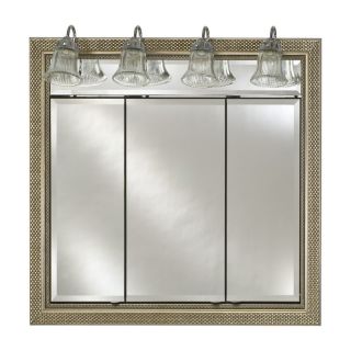 Afina Signature Traditional Lighted Triple Door 44W x 34H in. Recessed Medicine