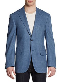 Virgin Wool & Cashmere Blazer   Blue