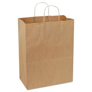GEN PAK CORP. Handled Shopping Bags, 65, 13w X 7d X 17h, Natural