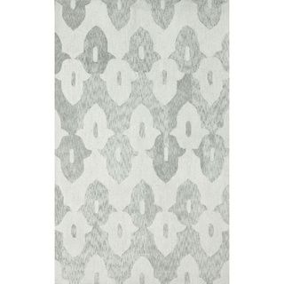 Nuloom Hand hooked Light Grey Wool Rug (76 X 96)