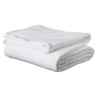 Room Essentials Microfleece Blanket   True White (Twin)