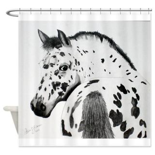  Leopard Appaloosa Colt pencil drawing Shower Curta  Use code FREECART at Checkout