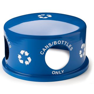 Ex Cell Dome Top For Recycling For Waste Receptacles   Blue Gloss