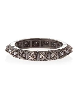 Pave Pyramid Eternity Band, Size 8