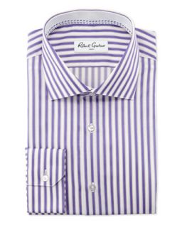 Woven Pattern Textured Sport Shirt, Purple
