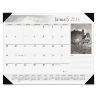 At a Glance Recycled Black and White Desk Pad