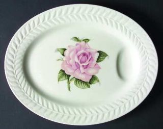Haviland Regents Park Rose 11 Oval Serving Platter, Fine China Dinnerware   New