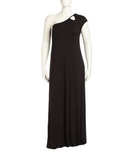 Emmanuella One Shoulder Maxi Dress, Black, Womens