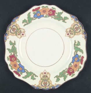 John Maddock Cairo Dinner Plate, Fine China Dinnerware   Minerva,Rust/Blue/Yello