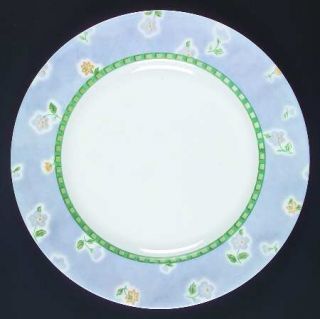 Corning Bluefield Dinner Plate, Fine China Dinnerware   Corelle,Blue Rim,Yellow&