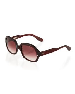 Aria Rose Gradient Sunglasses, Burgundy
