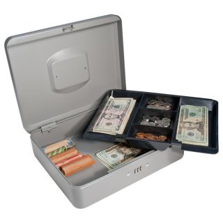 12 inch Grey Cash Box With Combination Lock