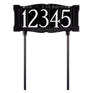 Whitehall Double Sided 4 in. Number Address Sign Black/White Letters   9002BW