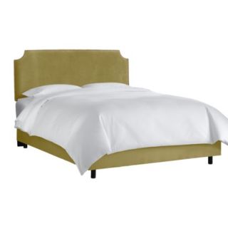 Skyline California King Bed Lombard Nail Button Notched Bed   Premier Sage