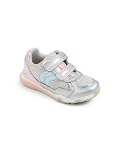 Geox Toddlers & Girls Iridescent Grip Tape Sneakers   Silver